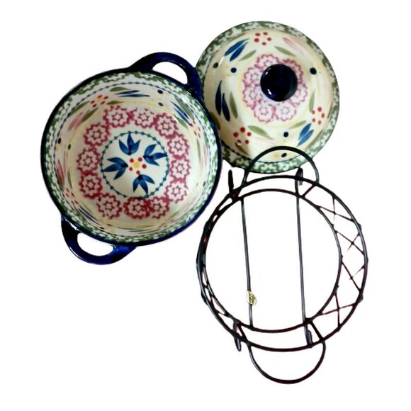 Temptations Old World Confetti Mini Casserole Baking Dish with Wire Rack 9 oz - Picture 5 of 10